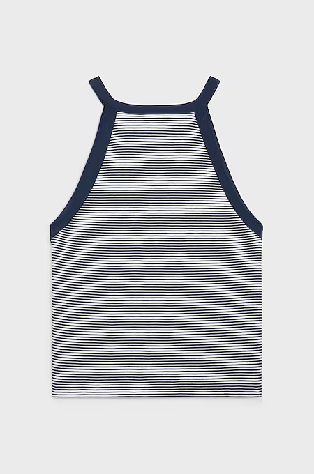“Marin Triomphe” Striped Knit Halter Top