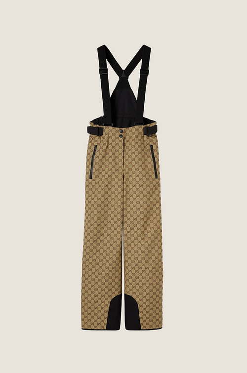 Gucci Monogram Technical Overalls with Adjustable Suspenders