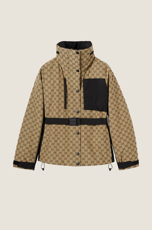 Gucci Monogram Technical Ski Jacket with Belt Detail