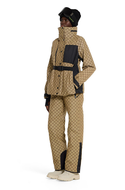 Gucci Monogram Technical Ski Jacket with Belt Detail