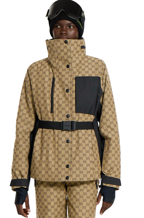 Gucci Monogram Technical Ski Jacket with Belt Detail