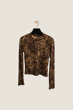 Dolce & Gabbana “Feline Forte” Leopard Mesh Top & Legging Set