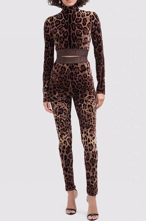 Dolce & Gabbana “Velour Panthère” Leopard Set