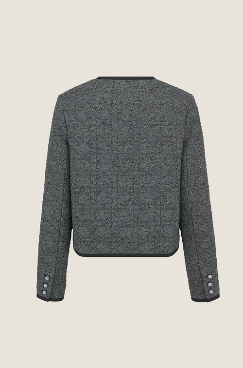 Dior “Gris Élégance” Tweed Cropped Jacket