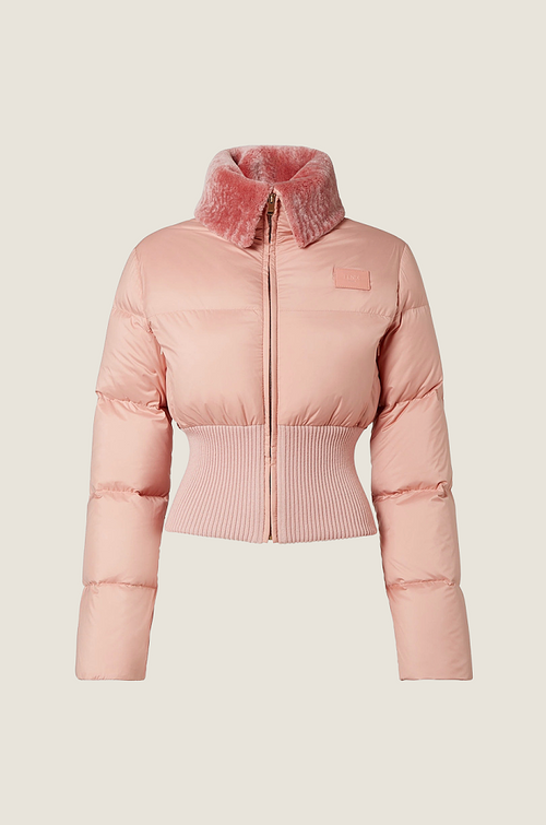 Fendi “Rosa Celeste” Sculpted Down Puffer Jacket