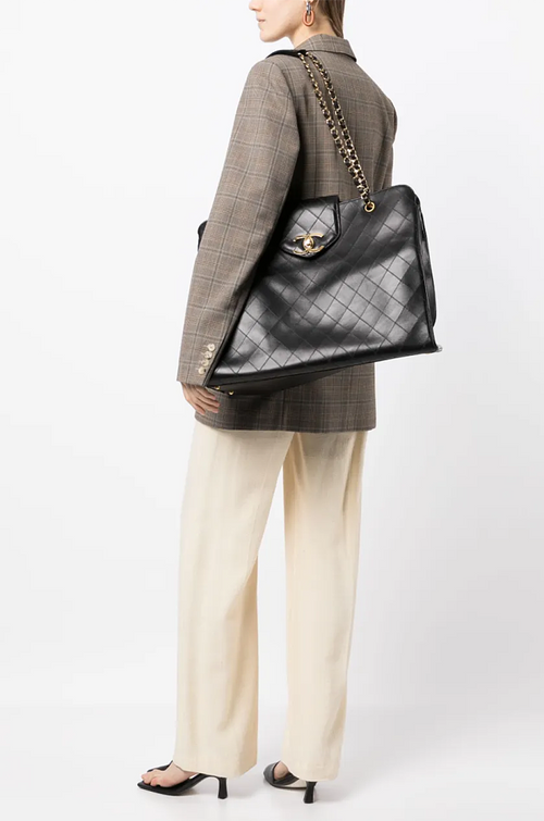 Chanel “Grand Voyage” Quilted Leather Tote