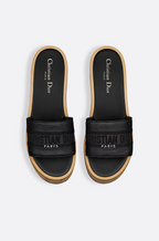 Christian Dior “Cannage Cork Elevé” Wedge Slides