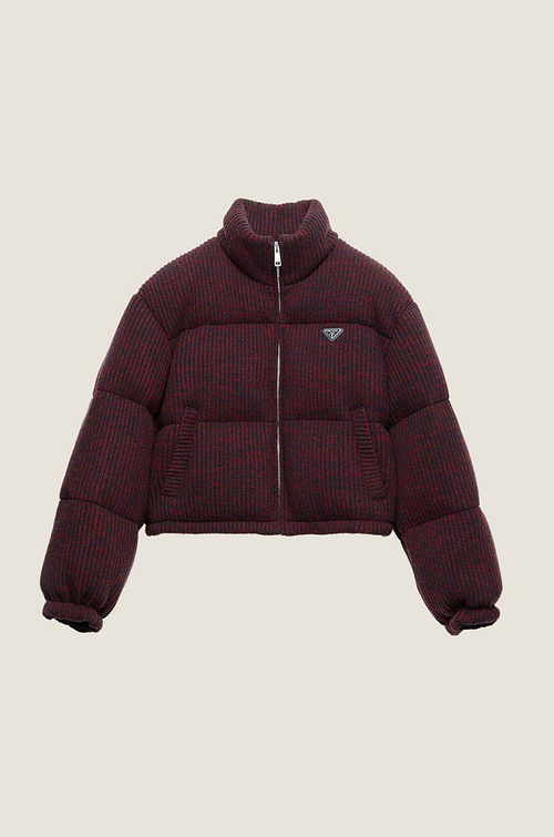 Prada “Cordura Luxe” Ribbed Puffer Jacket