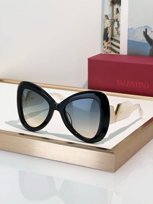 Valentino “V-Sculpt” Oversized Cat-Eye Sunglasses