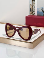 Valentino “V-Sculpt” Oversized Cat-Eye Sunglasses