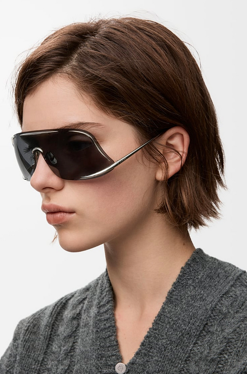 Loewe “Aviator Eclipse” Shield Sunglasses   Available in 6 Lens Colors