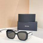 Prada “Milano Edge” Two-Tone Cat-Eye Sunglasses – S–L