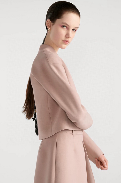 Dior “Rosé Atelier” Pearl-Button Skirt Set – S–L