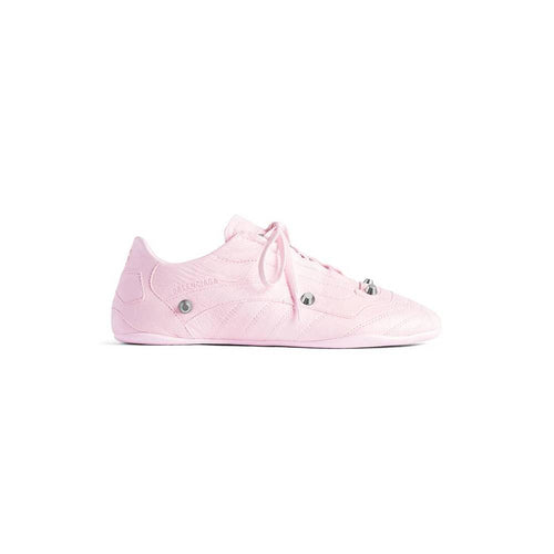 Balenciaga Crush Textured Leather Sneakers – Soft Pink