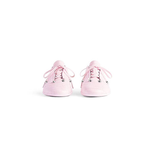 Balenciaga Crush Textured Leather Sneakers – Soft Pink