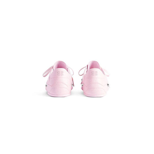 Balenciaga Crush Textured Leather Sneakers – Soft Pink