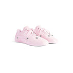 Balenciaga Crush Textured Leather Sneakers – Soft Pink