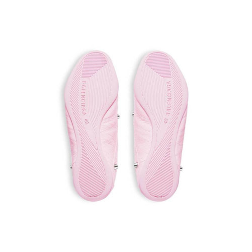 Balenciaga Crush Textured Leather Sneakers – Soft Pink