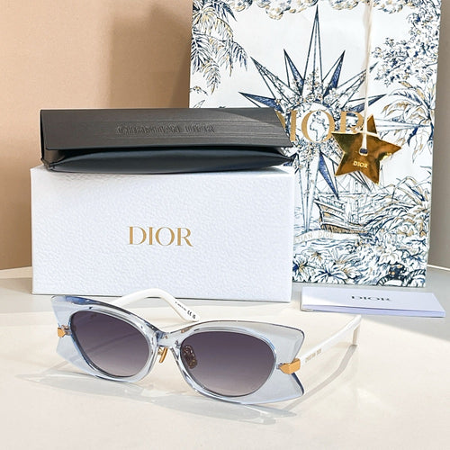 “Signature B1U” Sculpted Cat-Eye Sunglasses by Christian Dior