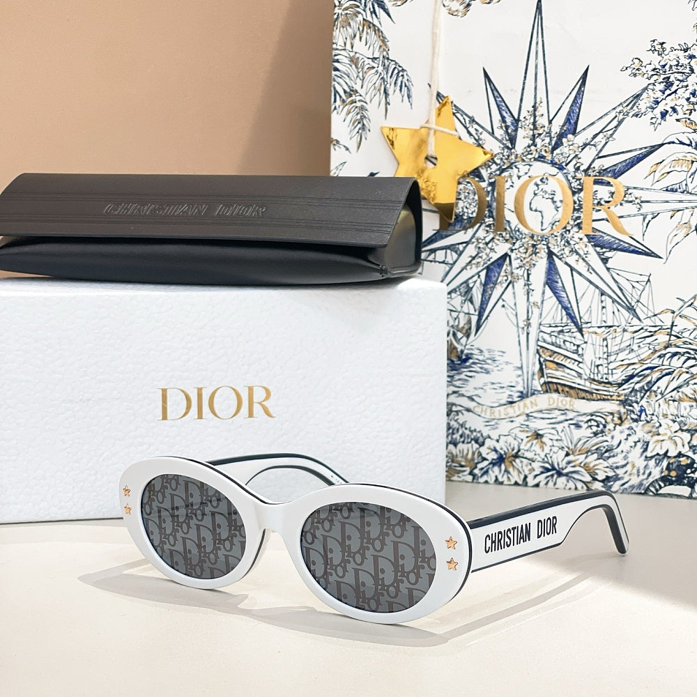 CD Diamond Oval” Star-Studded Sunglasses by Christian Dior – LUXE