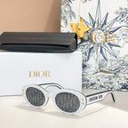 “CD Diamond Oval” Star-Studded Sunglasses by Christian Dior