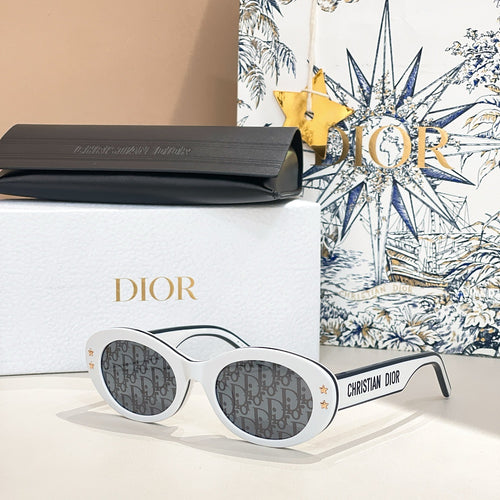 “CD Diamond Oval” Star-Studded Sunglasses by Christian Dior