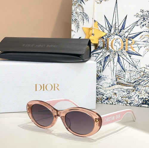 “CD Diamond Oval” Star-Studded Sunglasses by Christian Dior