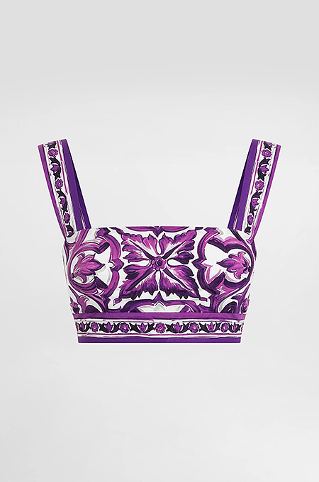 Dolce & Gabbana “Fiorentina” Majolica Bustier Top