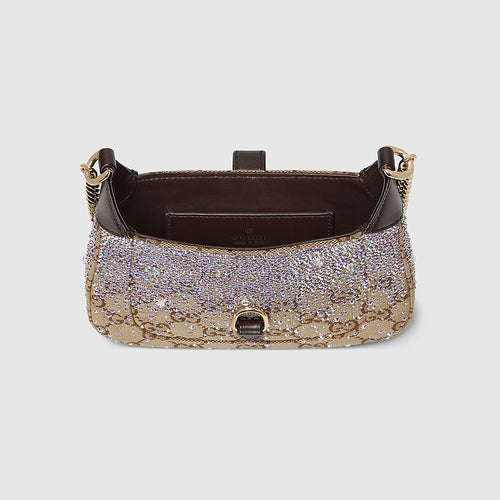 Gucci Crystal GG Jackie Mini Shoulder Bag
