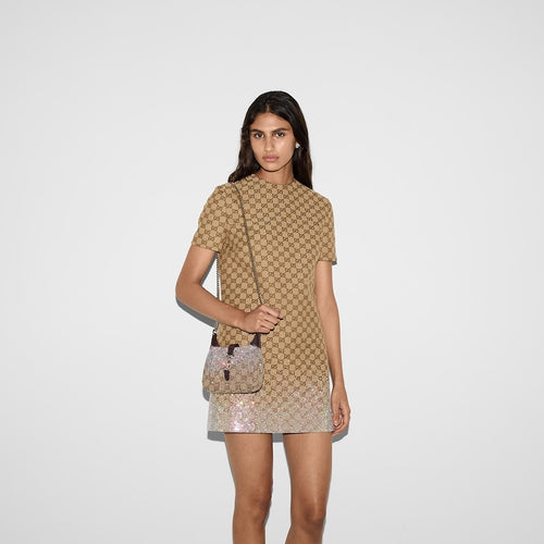 Gucci Crystal GG Jackie Mini Shoulder Bag