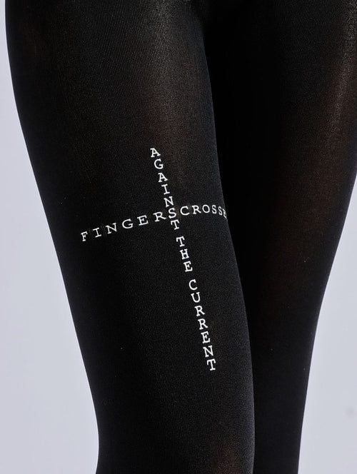 Avant Typography Sheer Statement Tights