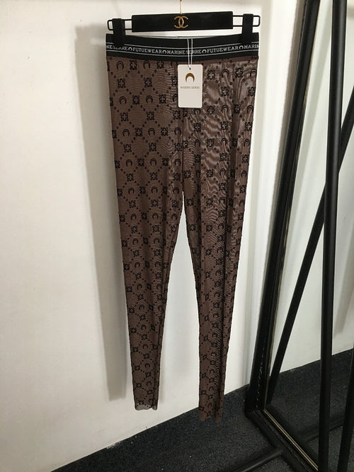 Marine Serre “Moonwave” Mesh Leggings