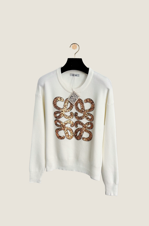 Loewe “Anagram Lumière” Sequin Embellished Sweater