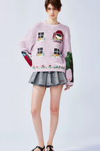 UOOYAA “Maison de Jardin” Handcrafted Knit Sweater
