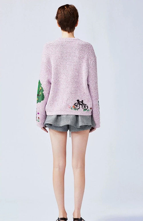 UOOYAA “Maison de Jardin” Handcrafted Knit Sweater