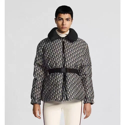Dior “Montagne Monogram” Belted Down Puffer Jacket