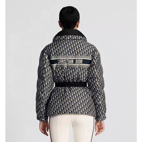 Dior “Montagne Monogram” Belted Down Puffer Jacket