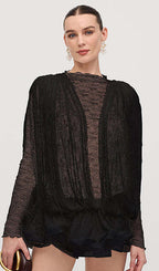 LLF “Étoile Voilée” Lace Ruffled Mini Dress