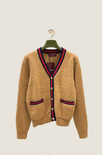 Gucci “Heritage Maison” Camel Knit Cardigan