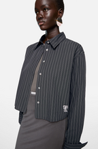 Acne Studios Atelier Cropped Pinstripe Shirt
