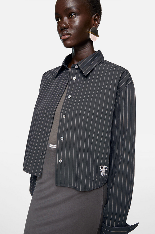 Acne Studios Atelier Cropped Pinstripe Shirt