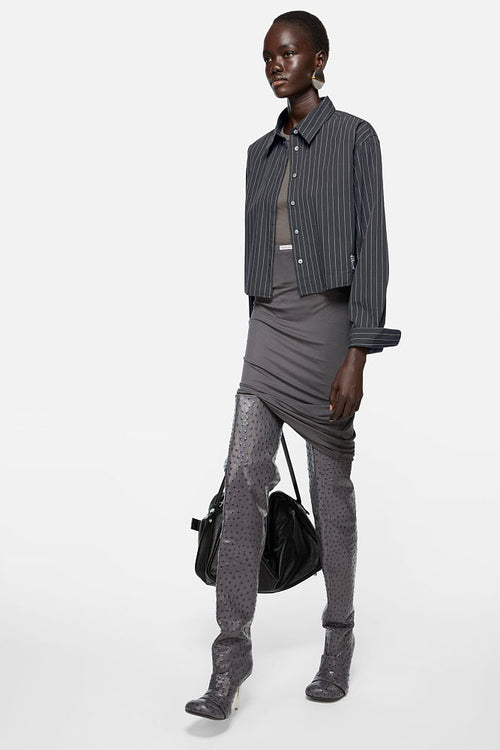 Acne Studios Atelier Cropped Pinstripe Shirt