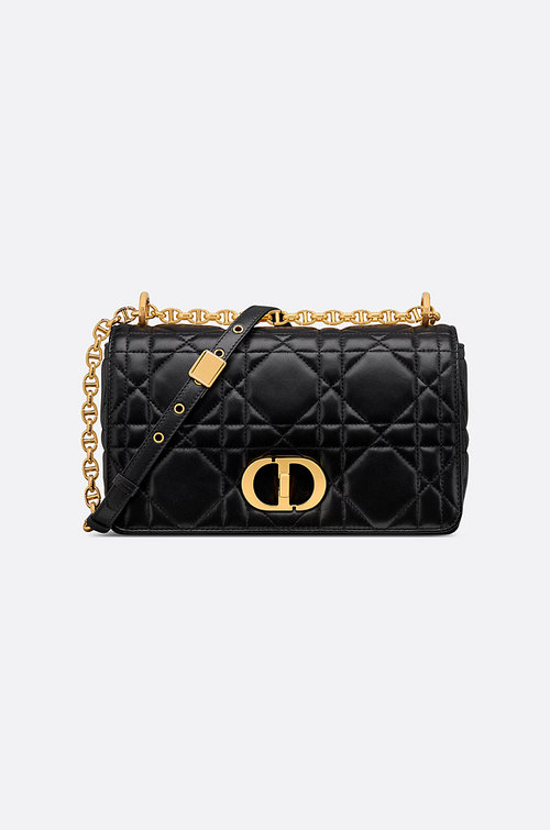 Dior “Caro Classique” Quilted Calfskin Shoulder Bag – Medium