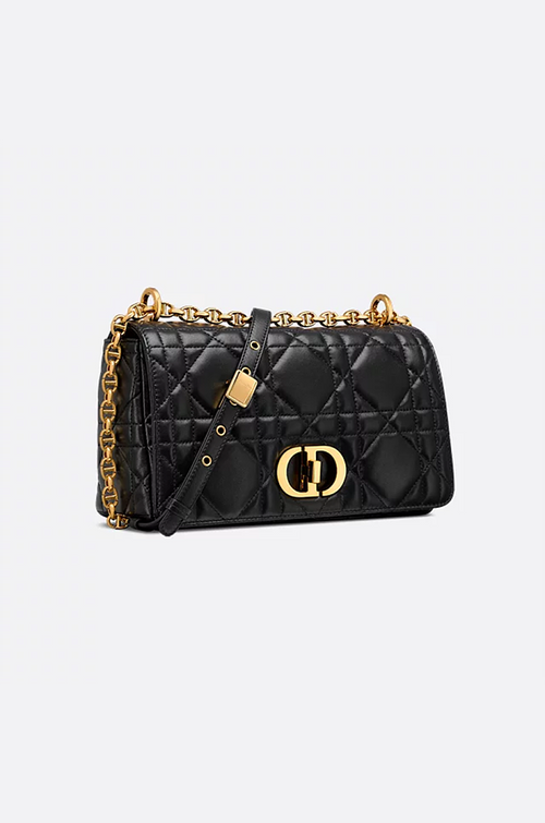 Dior “Caro Classique” Quilted Calfskin Shoulder Bag – Medium