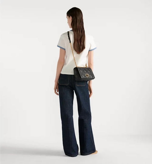 Dior “Caro Classique” Quilted Calfskin Shoulder Bag – Medium