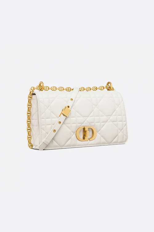 Dior “Caro Classique” Quilted Calfskin Shoulder Bag – Medium