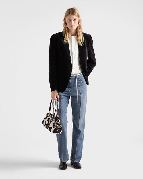 Prada Cowhide Calf Hair Top Handle Bag