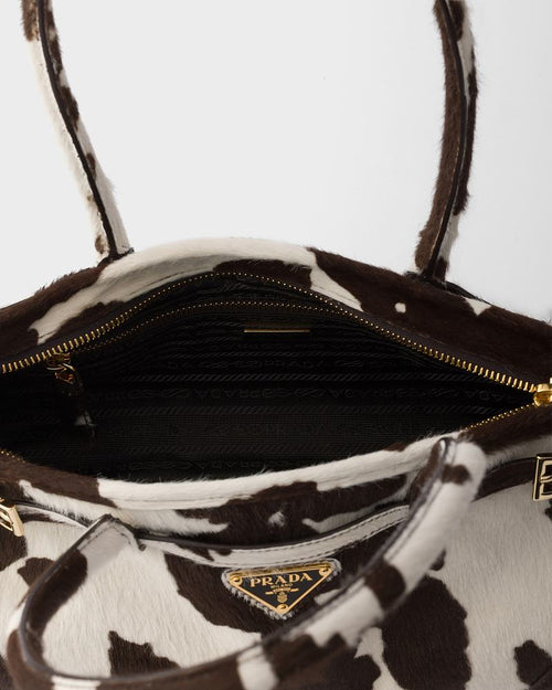 Prada Cowhide Calf Hair Top Handle Bag