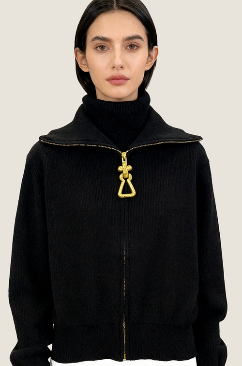 Marceau Royale Knit Zip Sweater – Luxe Edition