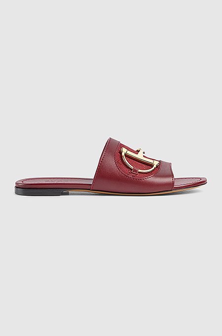 Gucci Horsebit GG Canvas & Leather Slides